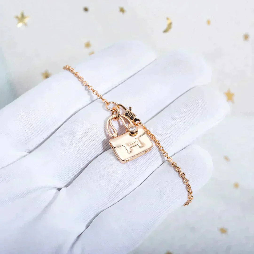 [✨ROSE✨]AMULETTE PEDANT ROSE GOLD NECKLACE