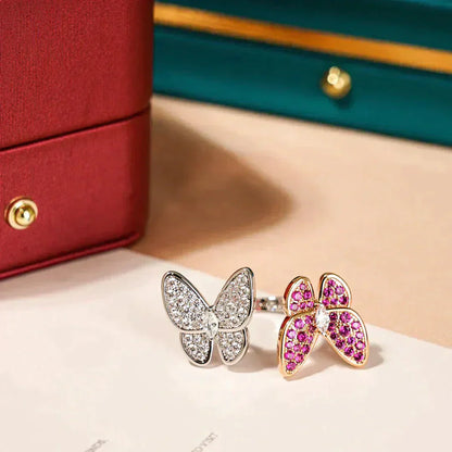 [✨ROSE✨]TWIN BUTTERFLY DIAMOND RING