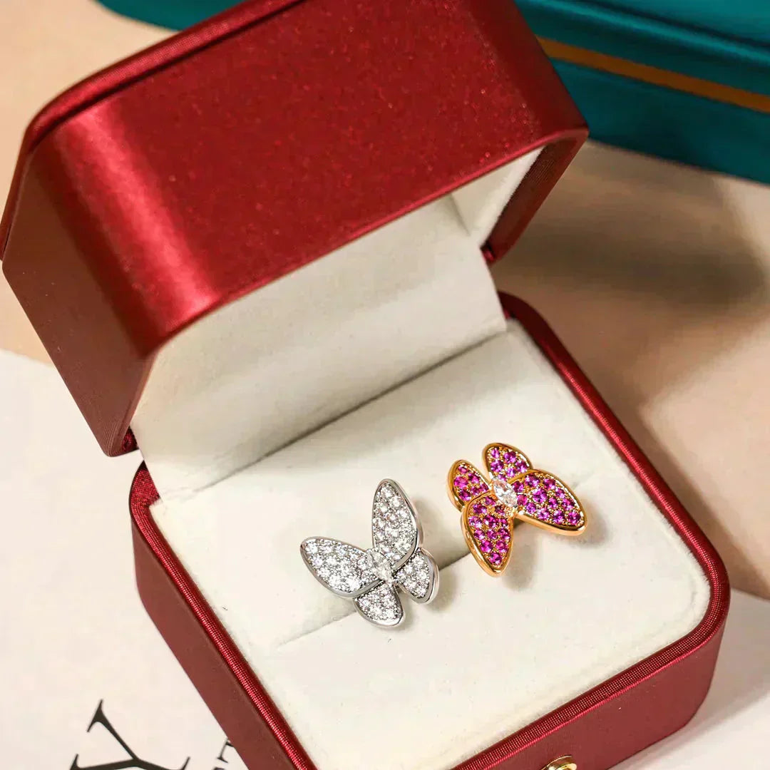[✨ROSE✨]TWIN BUTTERFLY DIAMOND RING