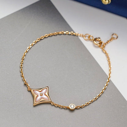 [✨ROSE✨]STAR 1 DIAMOND PINK GOLD BRACELET