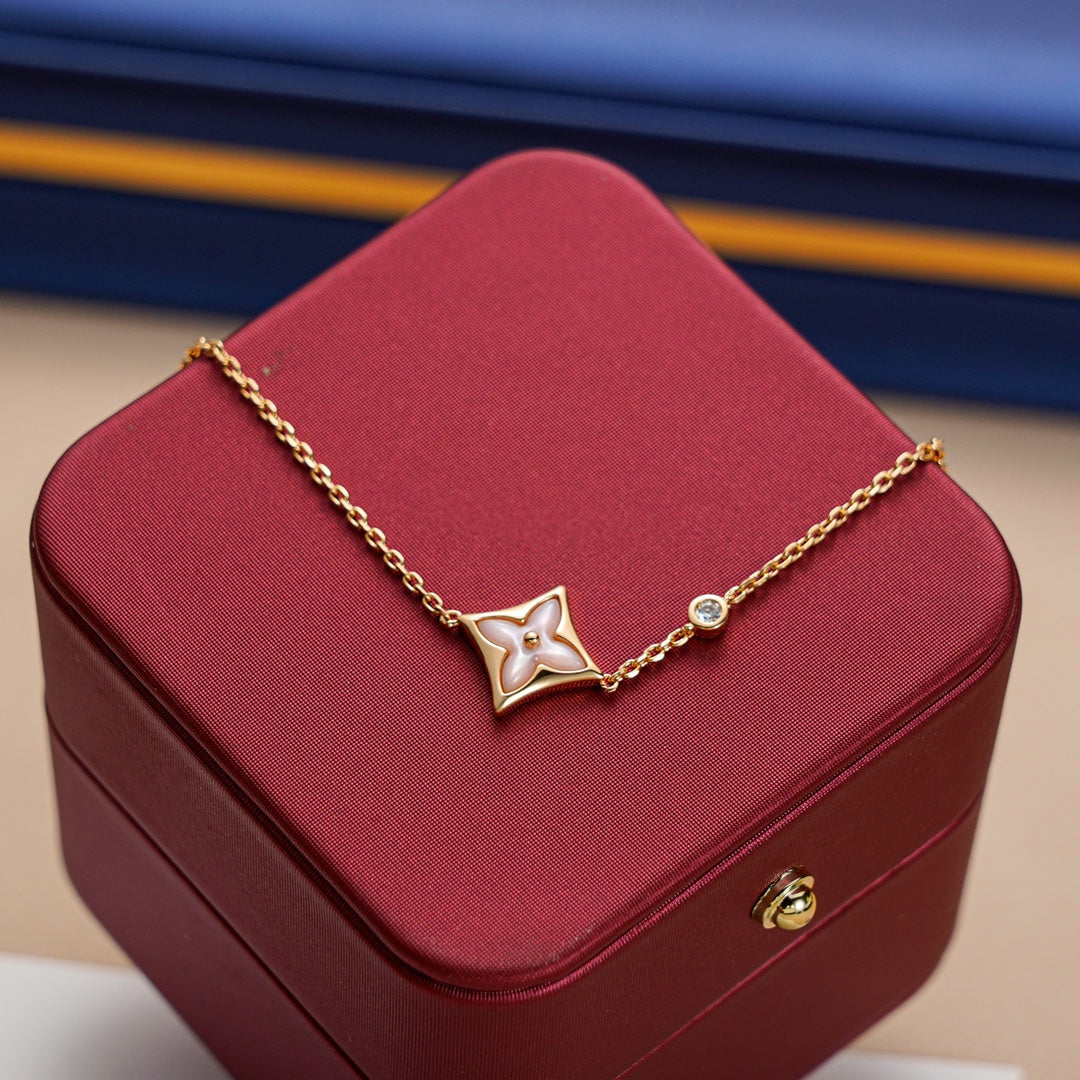 [✨ROSE✨]STAR 1 DIAMOND PINK GOLD BRACELET