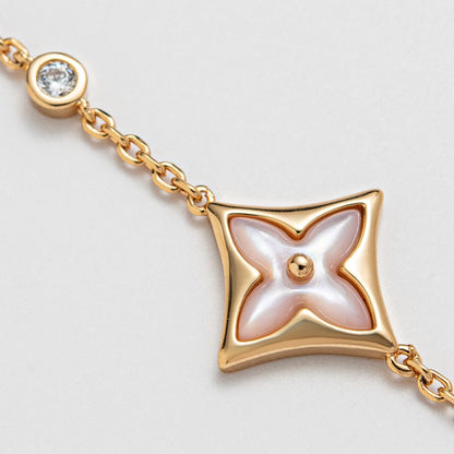 [✨ROSE✨]STAR 1 DIAMOND PINK GOLD BRACELET