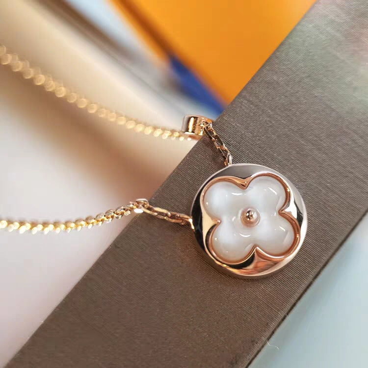 [✨ROSE✨]SUN MOP GOLD 1 DIAMOND NECKLACE