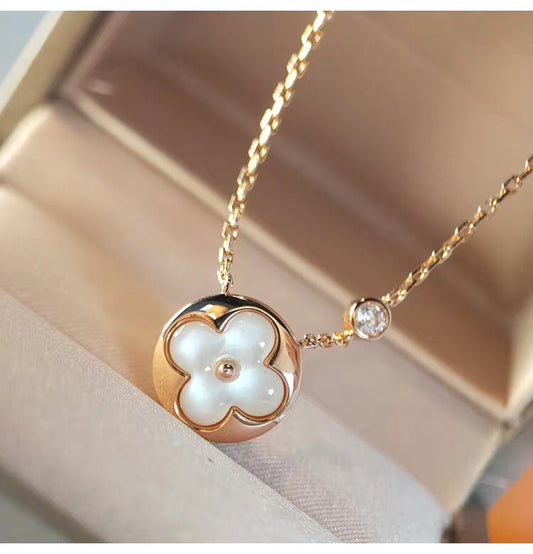[✨ROSE✨]SUN MOP GOLD 1 DIAMOND NECKLACE