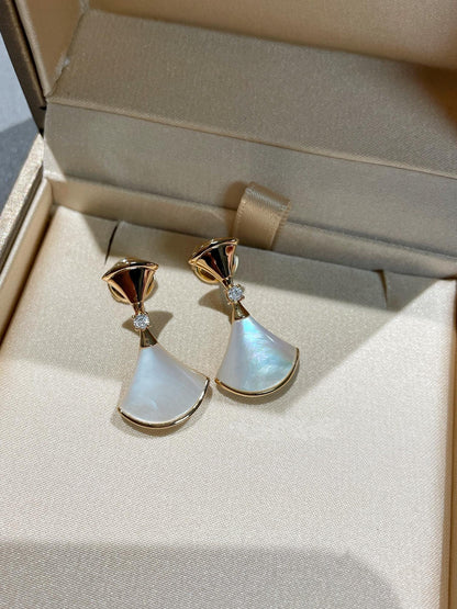[✨ROSE✨]DREAM MOP 1 DIAMOND EARRINGS