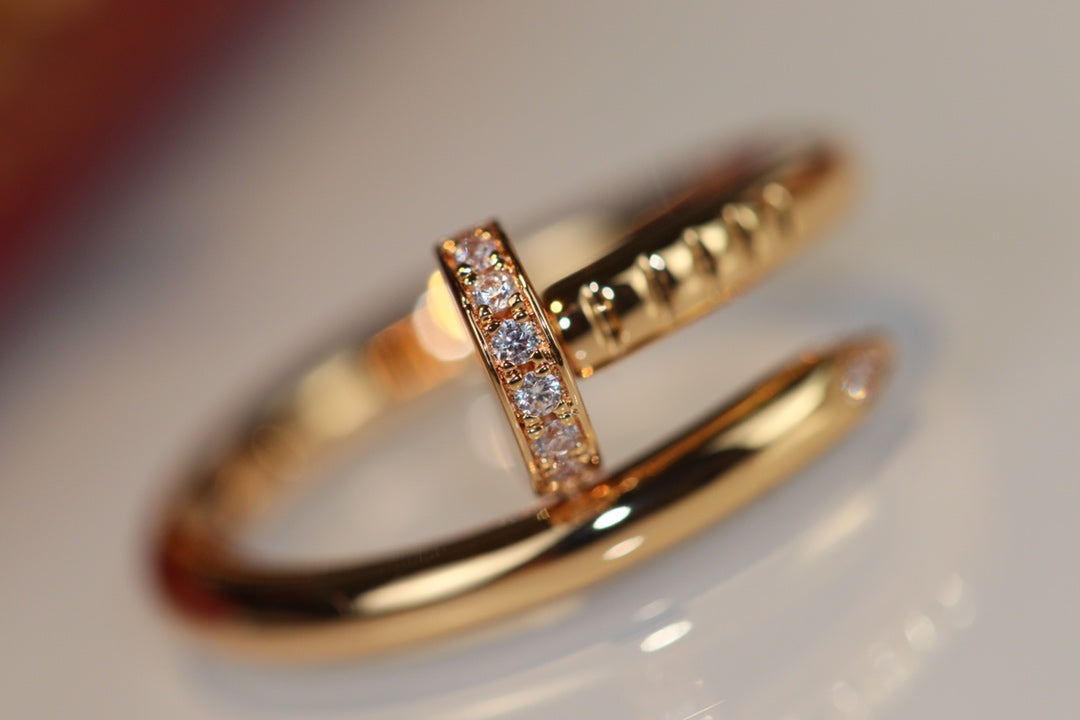[✨ROSE✨]JUSTE RING 2.65MM GOLD DIAMOND