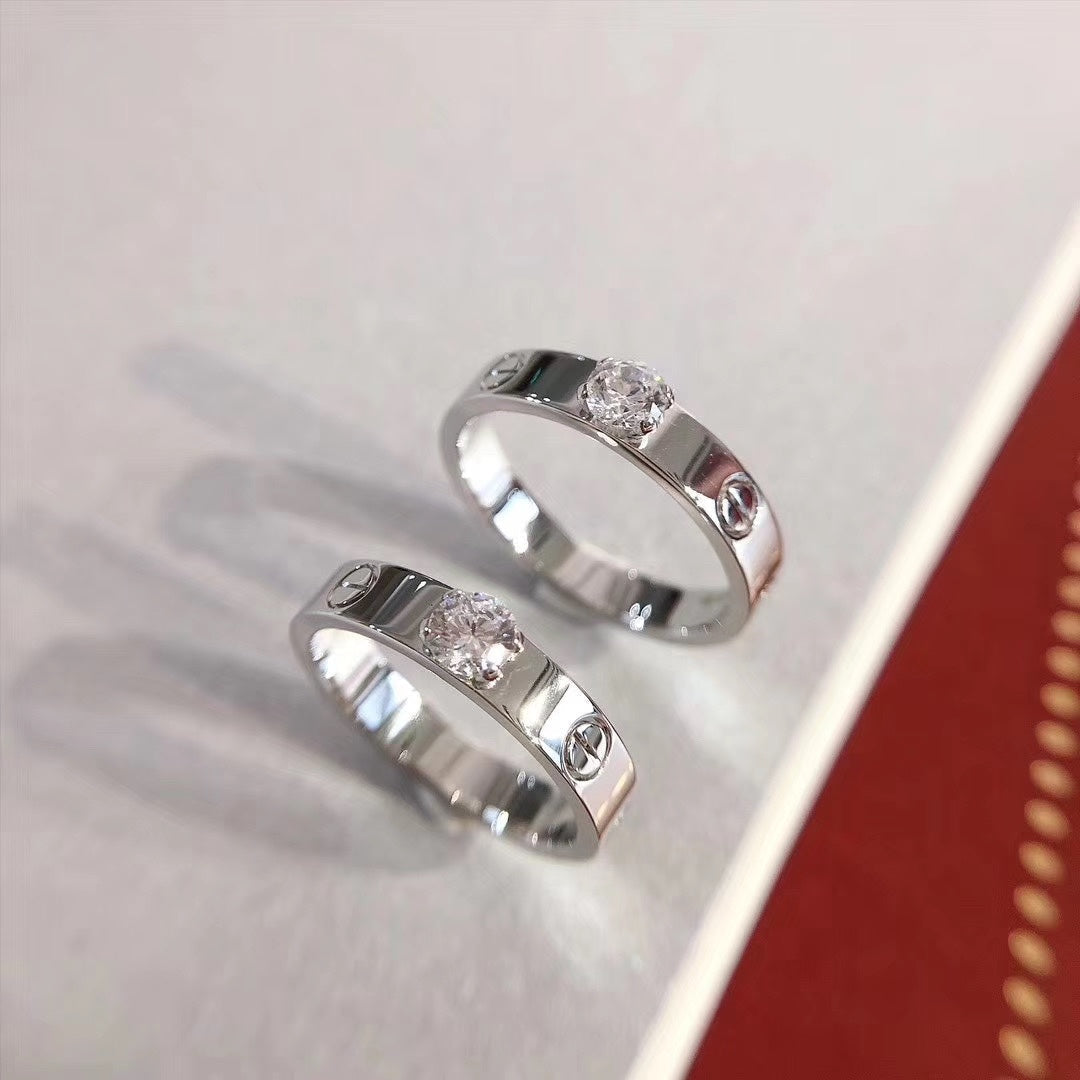 [✨ROSE✨]LOVE RING 3.6MM 1 BIG DIAMOND