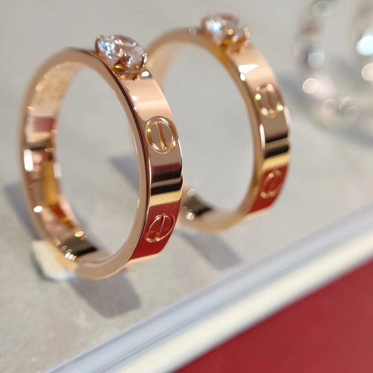 [✨ROSE✨]LOVE RING 3.6MM 1 BIG DIAMOND