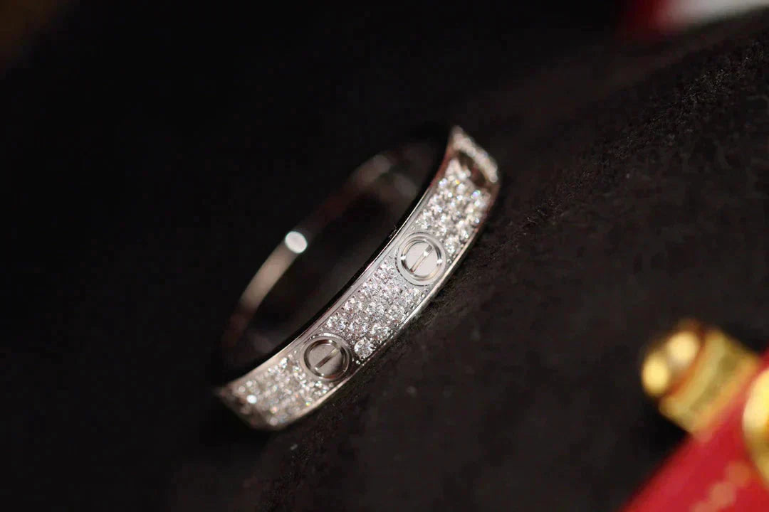 [✨ROSE✨]LOVE RING 3.6MM DIAMOND PAVED