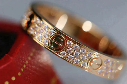 [✨ROSE✨]LOVE RING 3.6MM DIAMOND PAVED