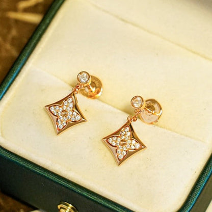 [✨ROSE✨]STAR DIAMONDS EARRINGS GOLD