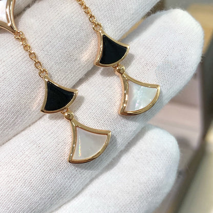 [✨ROSE✨]DREAM EARRINGS 3 MOTIFS ONYX MOP PINK GOLD