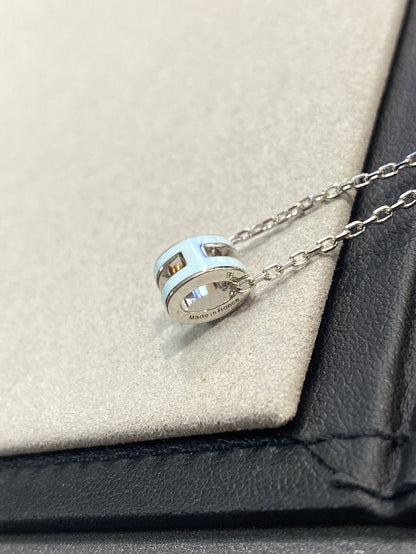 [✨ROSE✨]POP H LIGHT BLUE NECKLACE