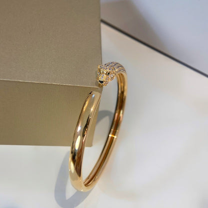 [✨ROSE✨]PANTHERE GOLD DIAMOND OPEN BRACELET