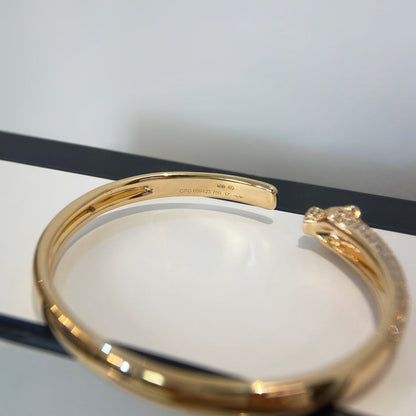 [✨ROSE✨]PANTHERE GOLD DIAMOND OPEN BRACELET