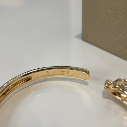 [✨ROSE✨]PANTHERE GOLD DIAMOND OPEN BRACELET