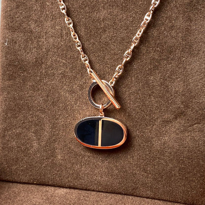 [✨ROSE✨]CHAINE VERSO BLACK CERAMIC NECKLACE
