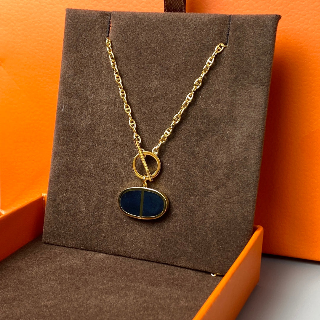 [✨ROSE✨]CHAINE VERSO BLACK CERAMIC NECKLACE