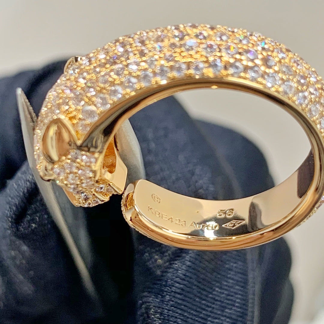 [✨ROSE✨]PANTHERE PINK GOLD DIAMOND RING