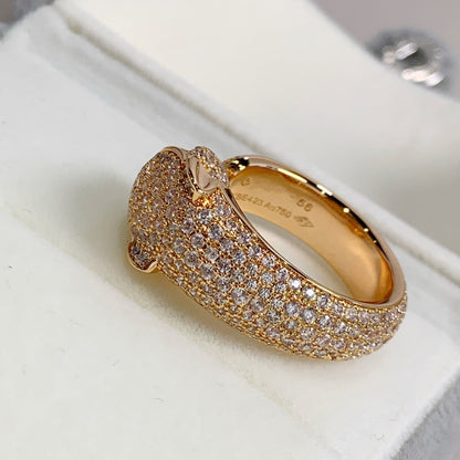 [✨ROSE✨]PANTHERE PINK GOLD DIAMOND RING