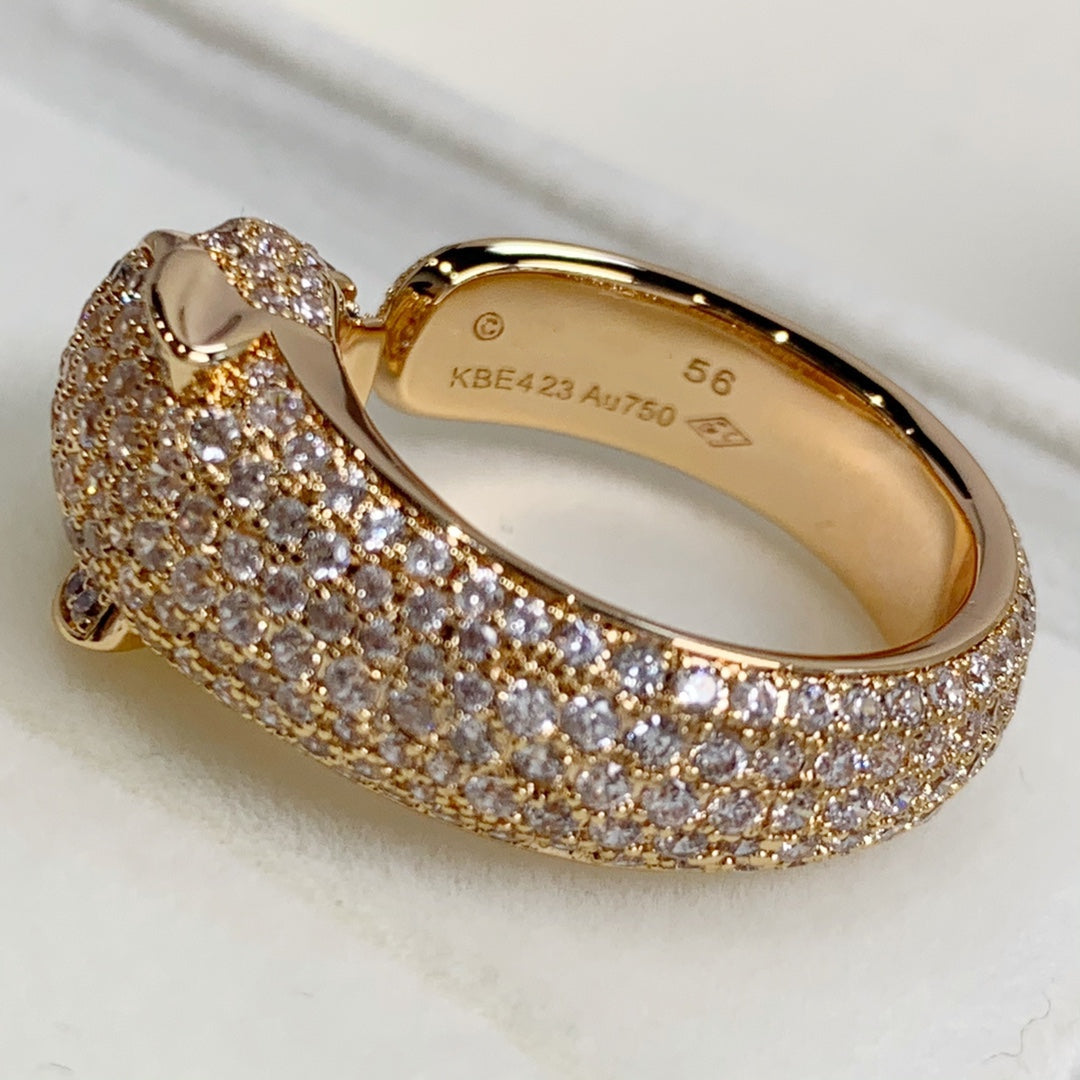 [✨ROSE✨]PANTHERE PINK GOLD DIAMOND RING
