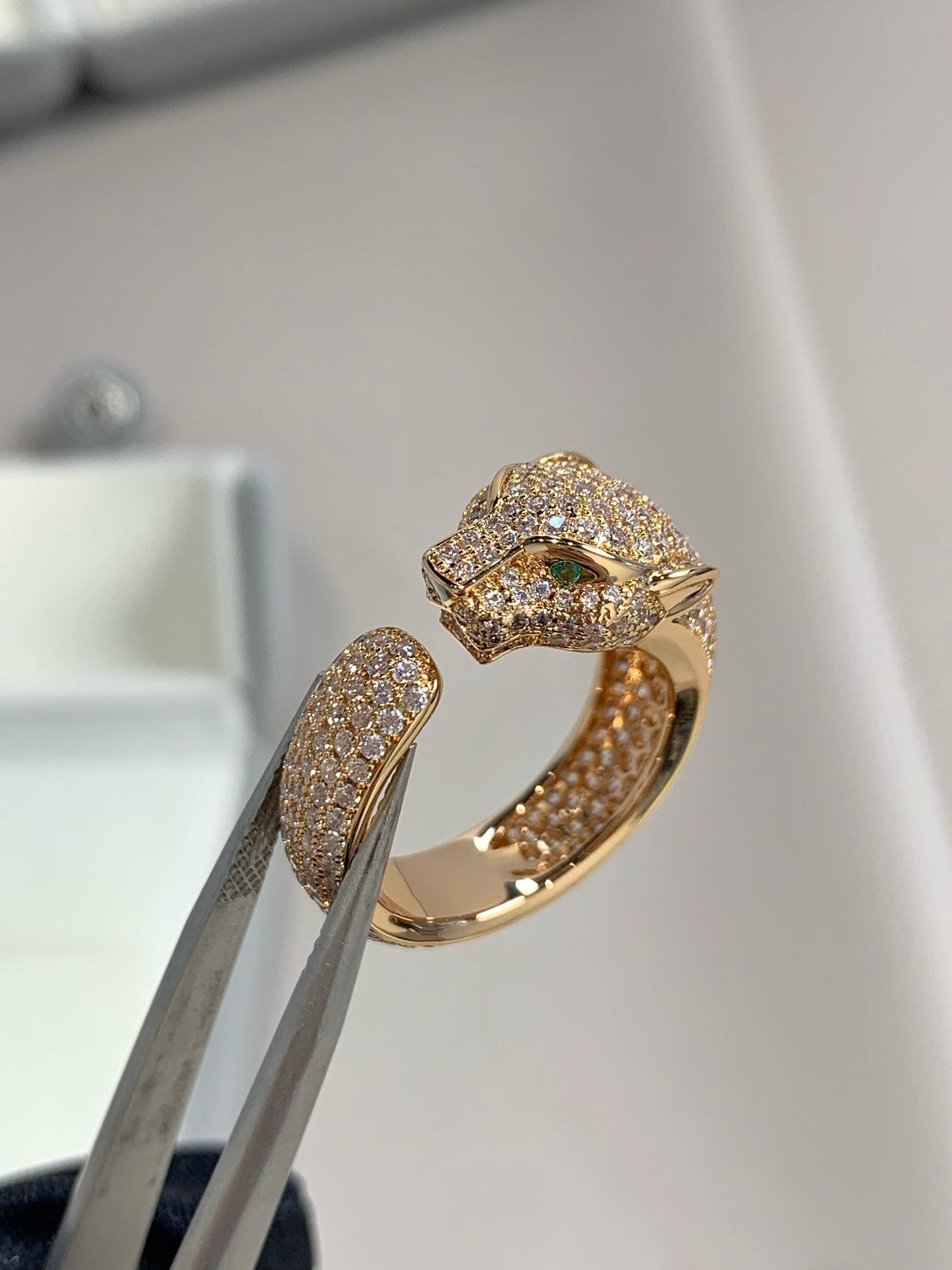 [✨ROSE✨]PANTHERE PINK GOLD DIAMOND RING