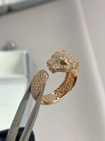 [✨ROSE✨]PANTHERE PINK GOLD DIAMOND RING