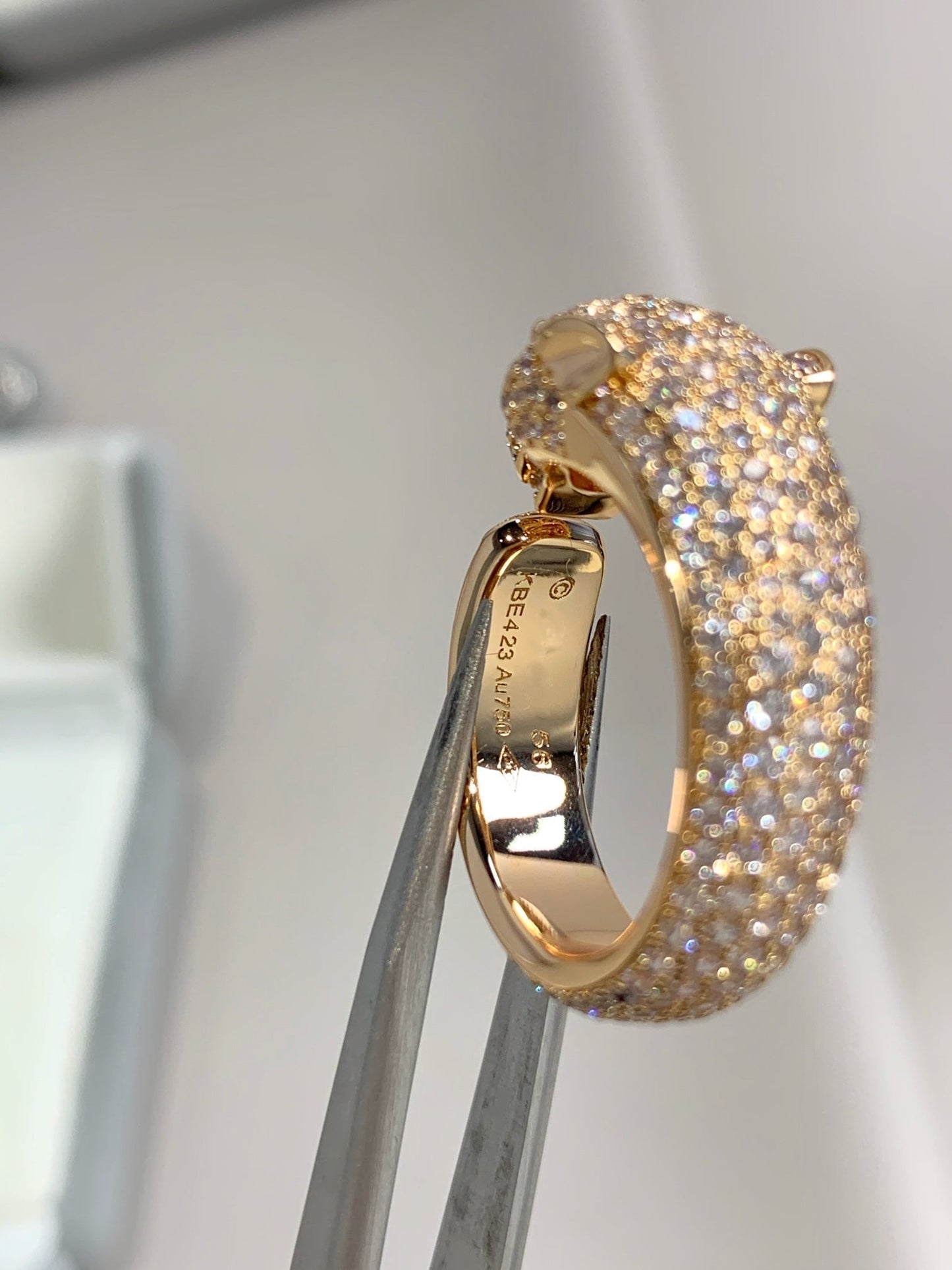 [✨ROSE✨]PANTHERE PINK GOLD DIAMOND RING