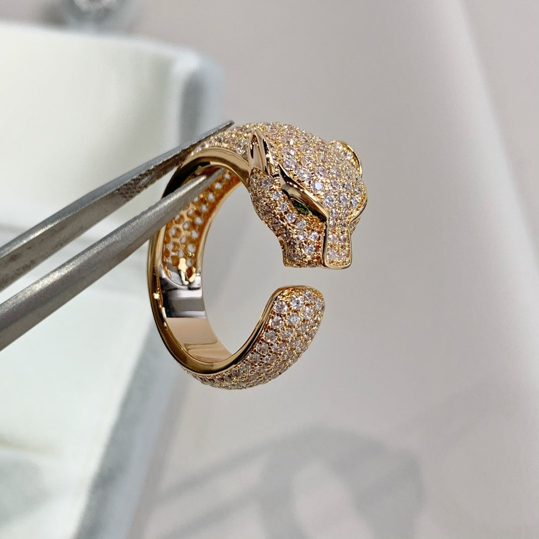 [✨ROSE✨]PANTHERE PINK GOLD DIAMOND RING