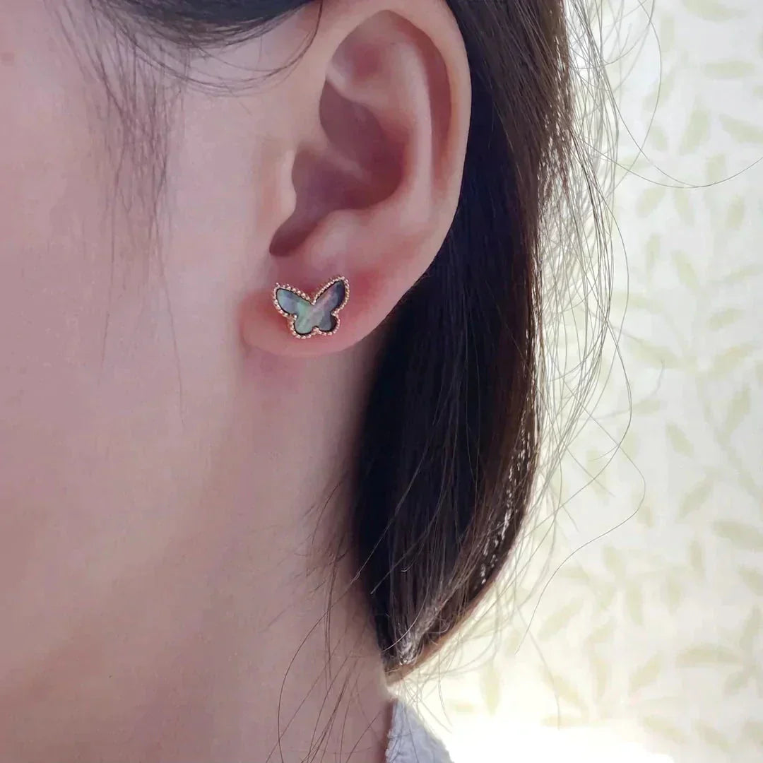 [✨ROSE✨]BUTTERFLY DARK MOP  EARRINGS
