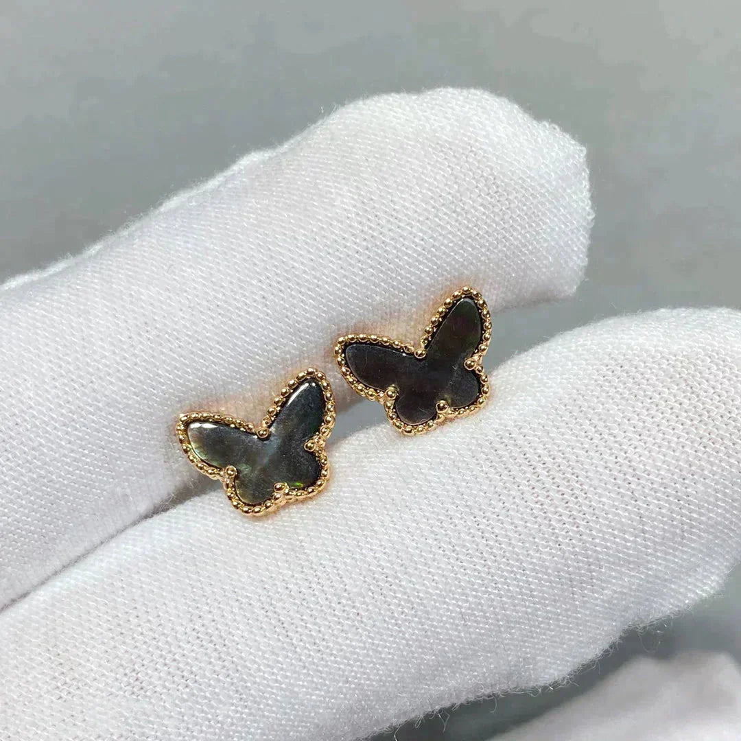 [✨ROSE✨]BUTTERFLY DARK MOP  EARRINGS