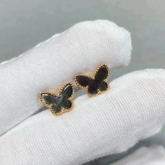 [✨ROSE✨]BUTTERFLY DARK MOP  EARRINGS