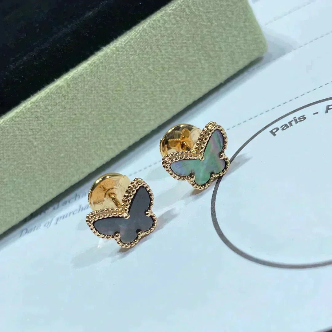 [✨ROSE✨]BUTTERFLY DARK MOP  EARRINGS