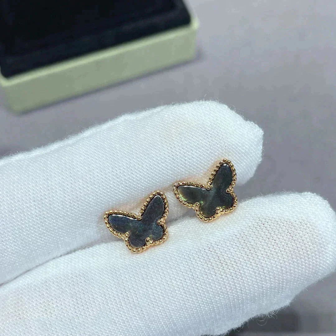 [✨ROSE✨]BUTTERFLY DARK MOP  EARRINGS