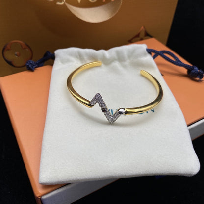 [✨ROSE✨]VOLTE UPSITE DOWN DIAMOND GOLD OPEN BRACELET