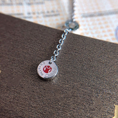 [✨ROSE✨]ZERO 1 BLACK CERAMIC SILVER NECKLACE