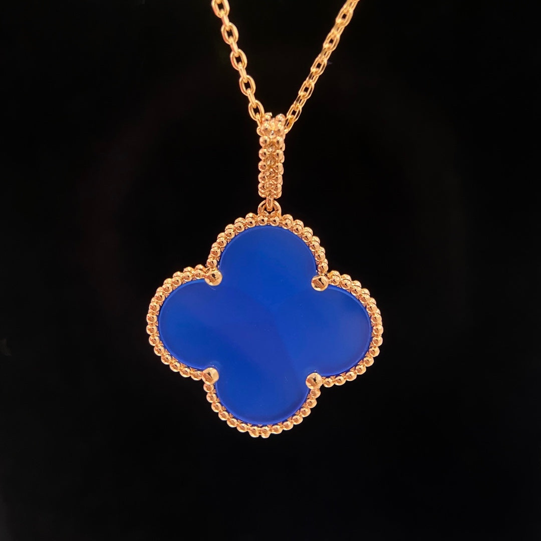 [✨ROSE✨]CLOVER 25MM NECKLACE TURQUOISE ROSE GOLD