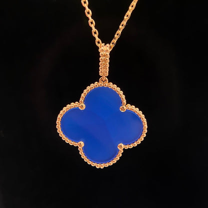 [✨ROSE✨]CLOVER 25MM NECKLACE TURQUOISE ROSE GOLD