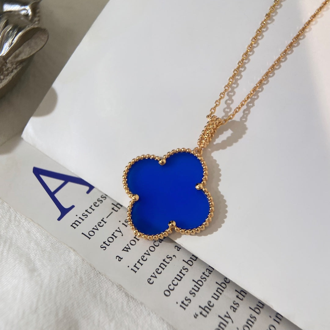 [✨ROSE✨]CLOVER 25MM NECKLACE TURQUOISE ROSE GOLD