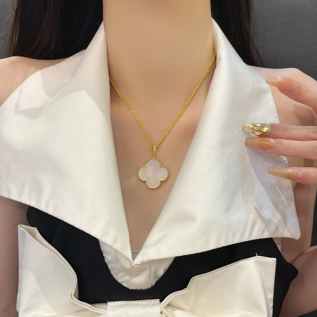 [✨ROSE✨]CLOVER 25MM MOP LARGE PENDANT NECKLACE