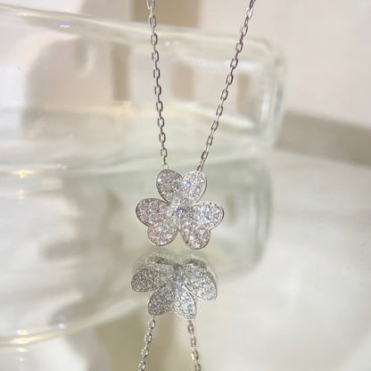 [✨ROSE✨]FLOWER DIAMOND NECKLACE