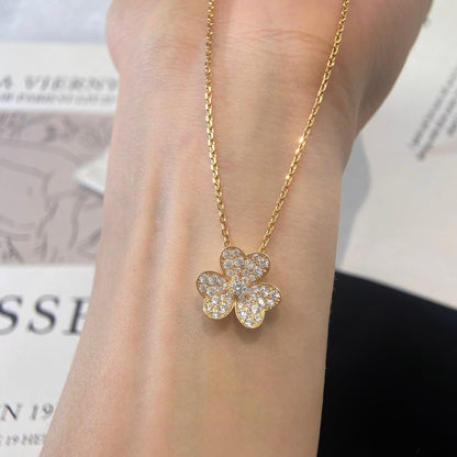 [✨ROSE✨]FLOWER DIAMOND NECKLACE