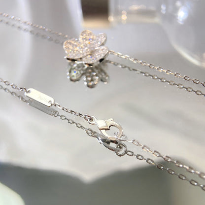[✨ROSE✨]FLOWER DIAMOND NECKLACE