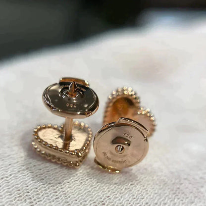 [✨ROSE✨]HEART CARNELIAN STUD EARRINGS