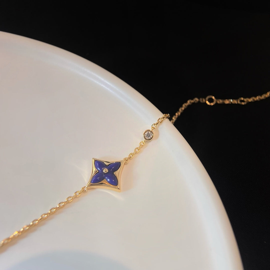[✨ROSE✨]COLOR STAR PINK GOLD DIAMOND BRACELET