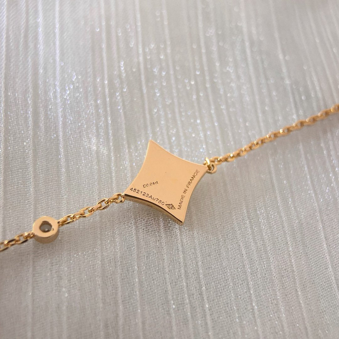 [✨ROSE✨]COLOR STAR PINK GOLD DIAMOND BRACELET