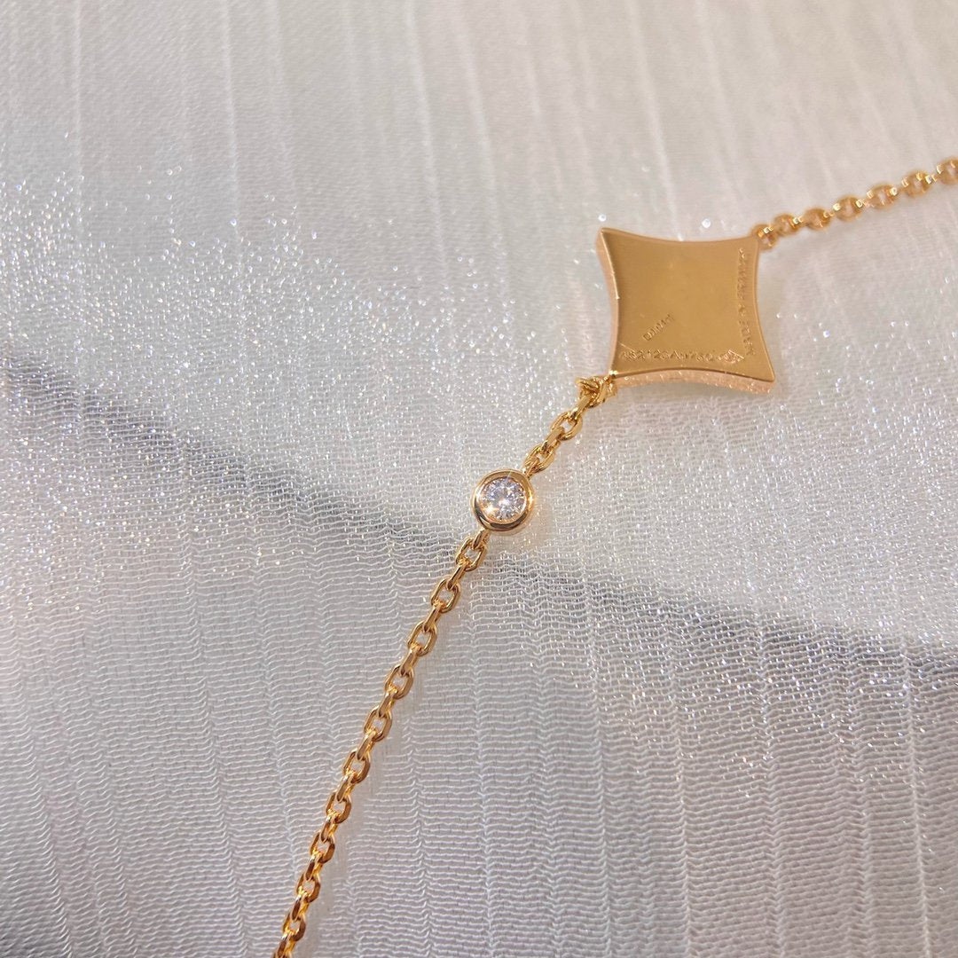[✨ROSE✨]COLOR STAR PINK GOLD DIAMOND BRACELET