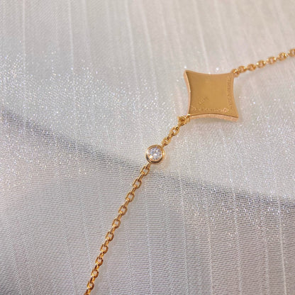 [✨ROSE✨]COLOR STAR PINK GOLD DIAMOND BRACELET