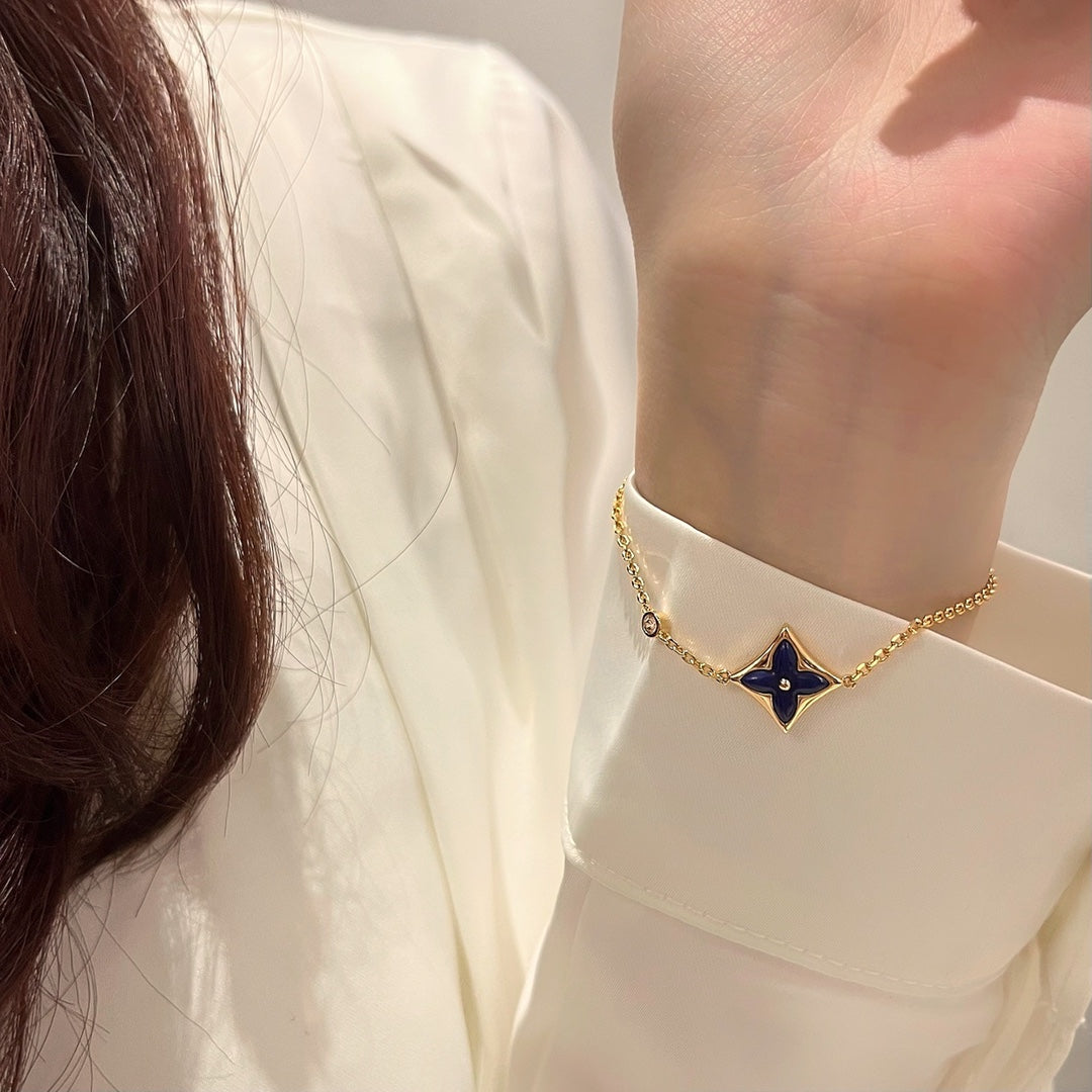 [✨ROSE✨]COLOR STAR PINK GOLD DIAMOND BRACELET