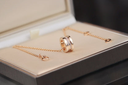 [✨ROSE✨]ZERO 1 PINK GOLD DIAMOND NECKLACE